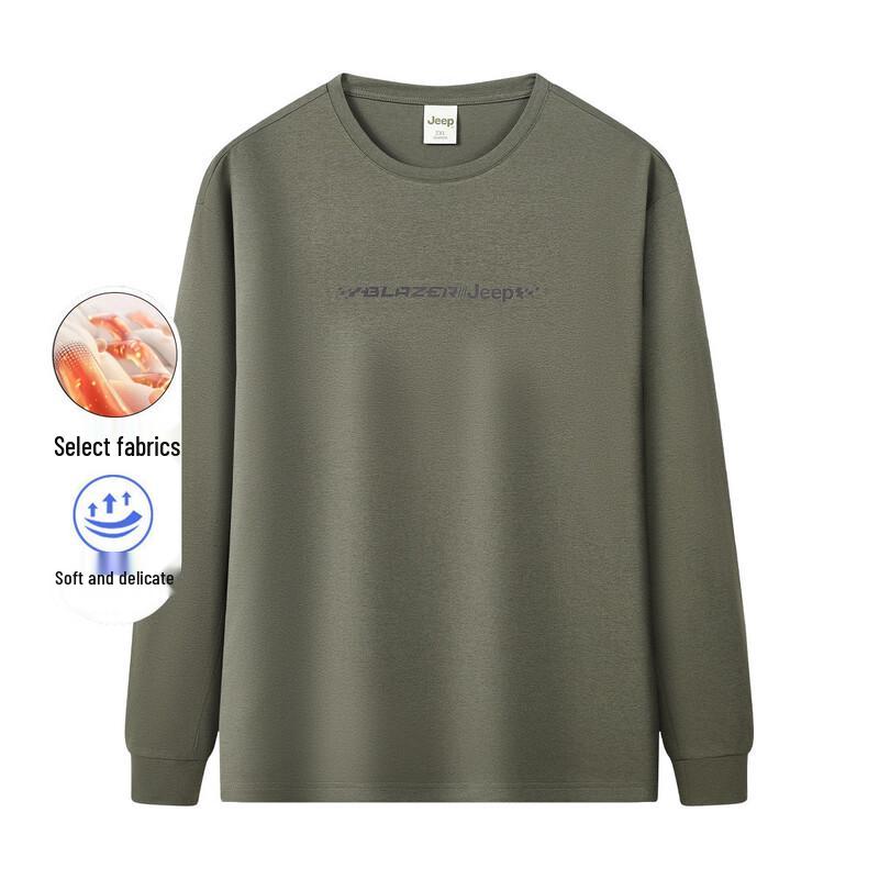 JEEP Men s Loose Fit Round Neck Long Sleeve T-Shirt XL