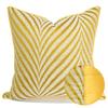 Yellow Wave Pattern Throw Pillow Cover - Modern Luxury for Sofa or Bed