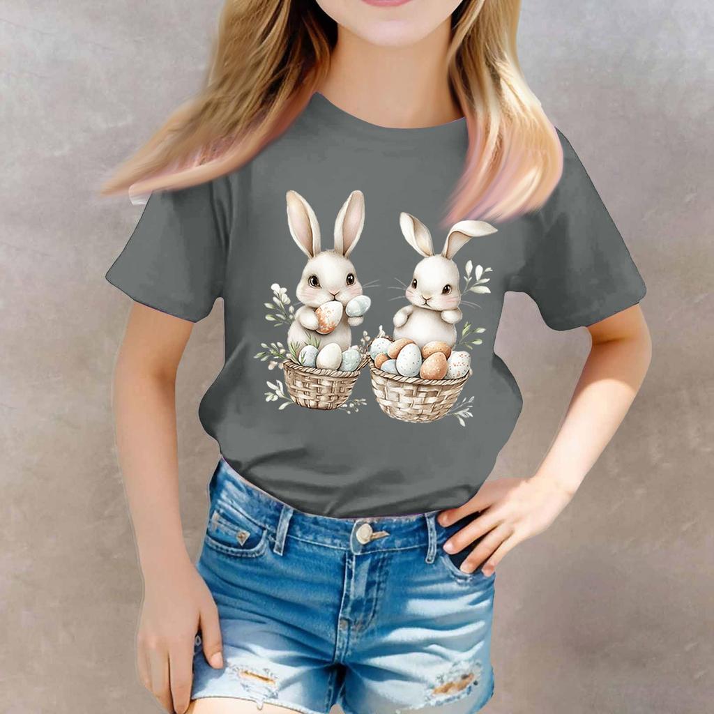 Kleinkind Mädchen Jungen T-Shirts Kinder Top Jungen und Mädchen Bedrucktes Kurzarm T-Shirt