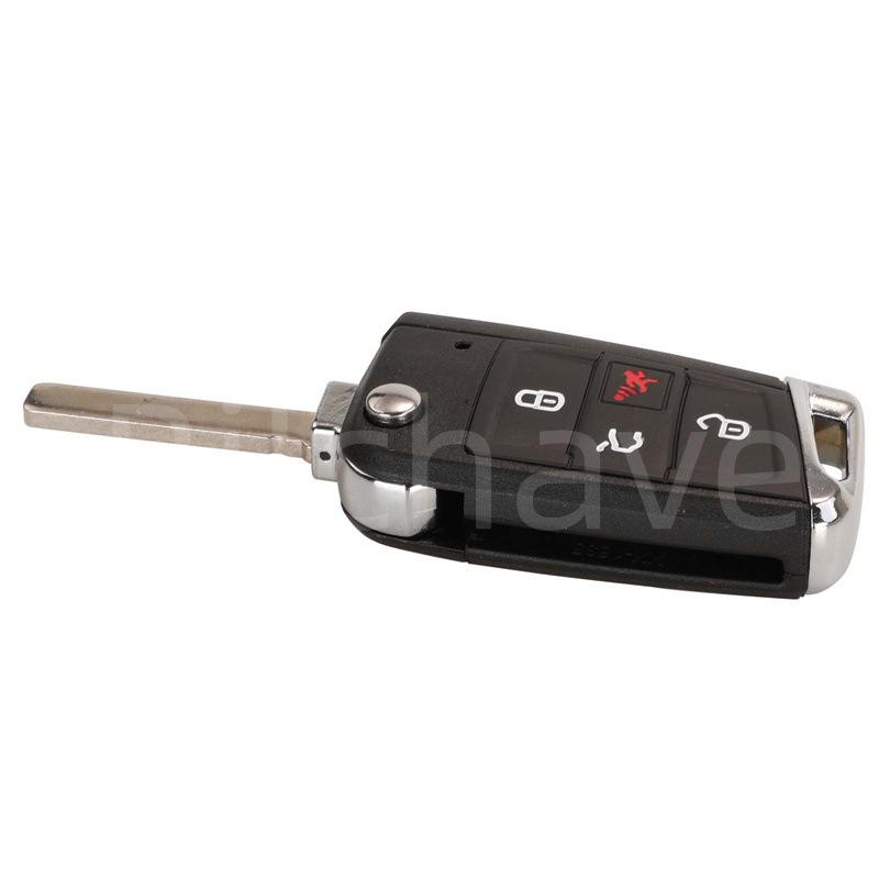 4-Button Folding Car Key Shell for Volkswagen Seat Ibiza Skoda Superb Golf