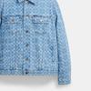 Coach Ss25 Classic Logo Denim Jacket Button Closure Men Jacket Washed-Blue CY411-LUN
