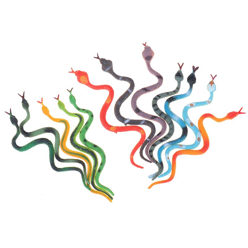 12 Pièces Haute Simulation Jouet Modèle Serpent en Plastique Serpent Effrayant Amusant Jouets Farceurs pour Enfants