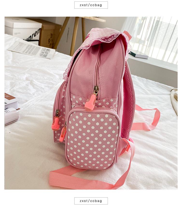 Japanese Soft Girl Cute Strawberry Embroidered Lace Backpack