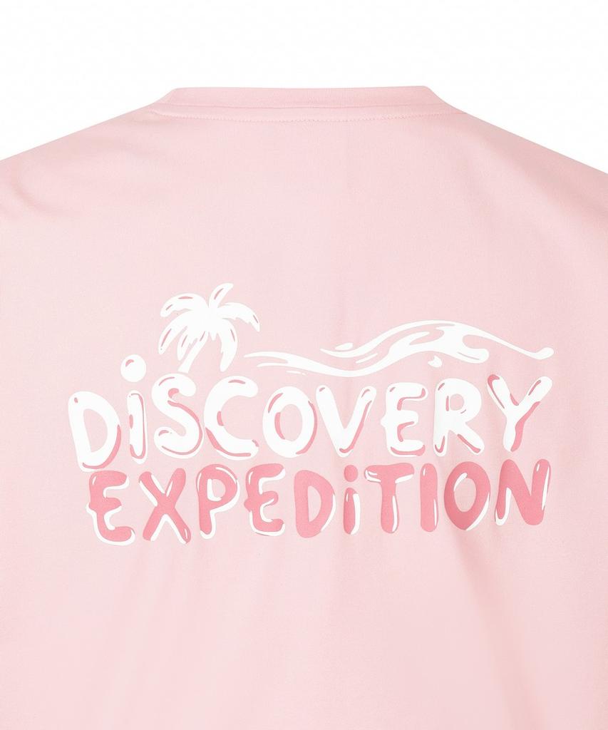 DISCOVERY EXPEDITION Women'S Essential Short Sleeve Crop Cover-Up (L/Pink)