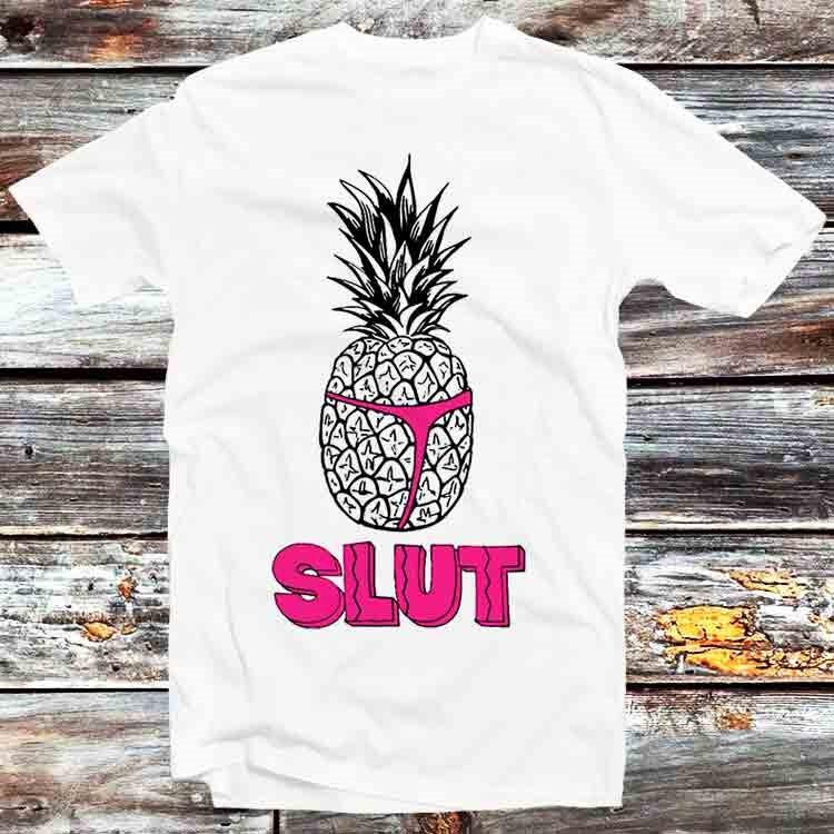 

Pineapple Slut Festival Colourful Summer T Shirt B861 S