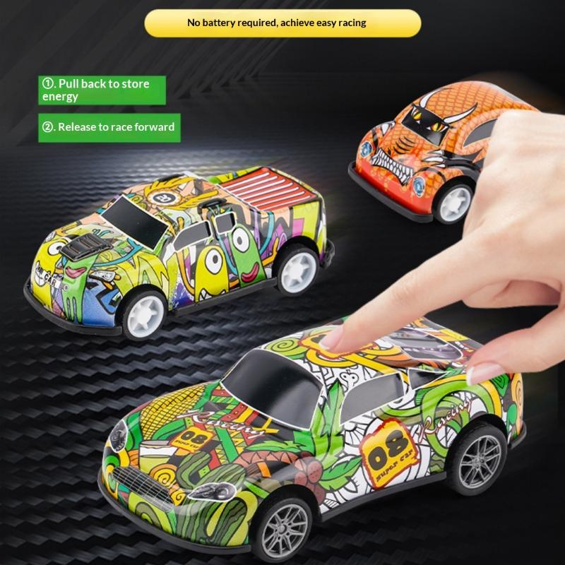 10/30/50Pcs Random Mini Alloy Car Model Diecast Cars Toys With Storage Box Christmas Gift For Kids Sliding Inertia Vehicle Toys