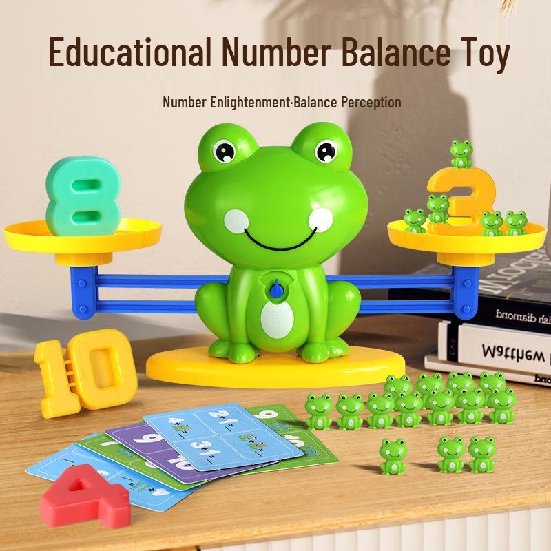Frog Balance Scale: Early Education Toy for Developing Children's Number Skills and Logical Thinking.