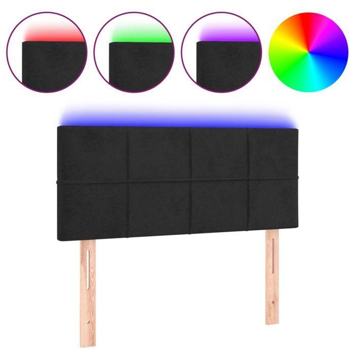 VidaXL LED Headboard Bedroom Furniture Single Bed Accessory Headboard Interior Black 80x5x78/88 3121644