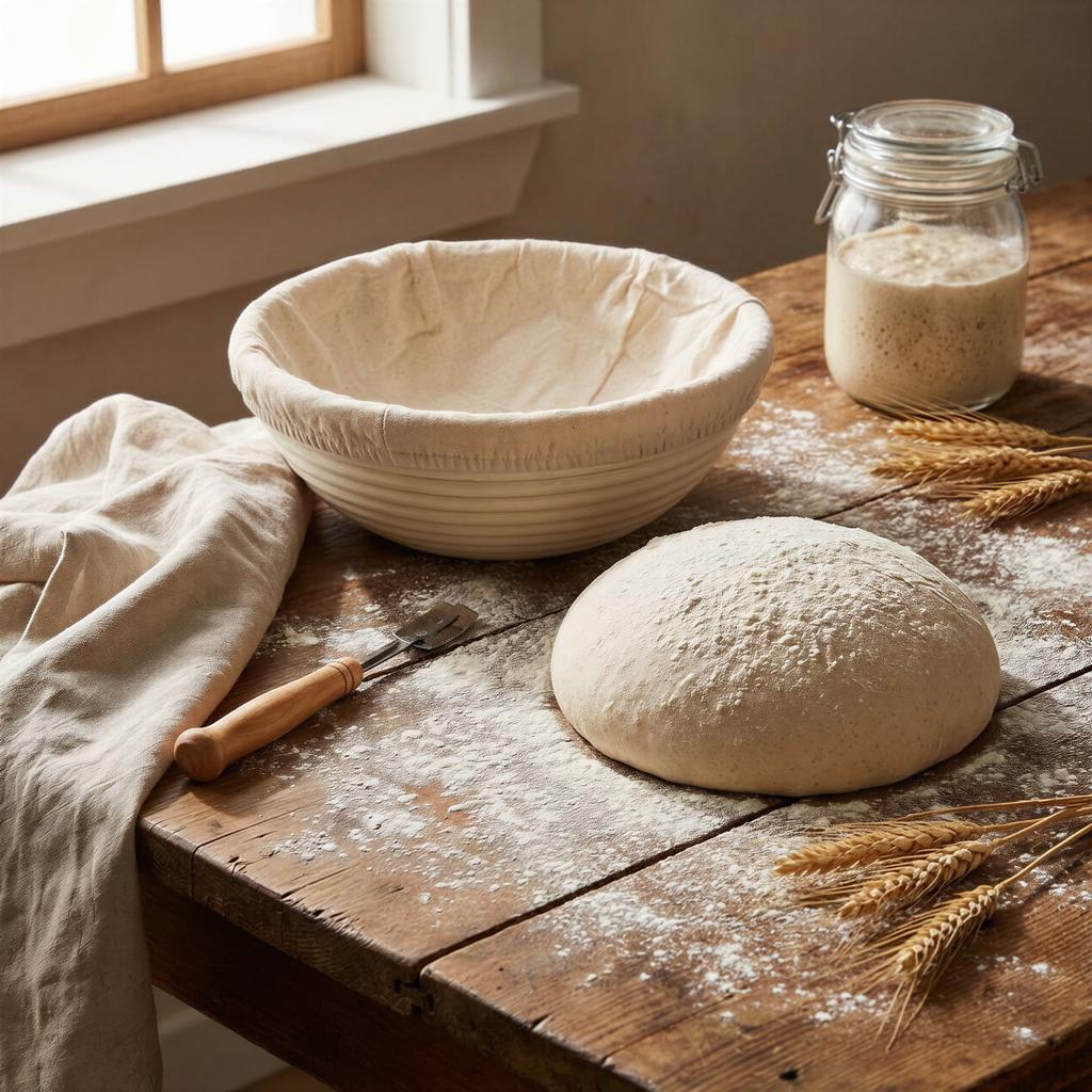 Ratan Basket 25Cm With Cover For Bread Proofing Ø 24.5Cm