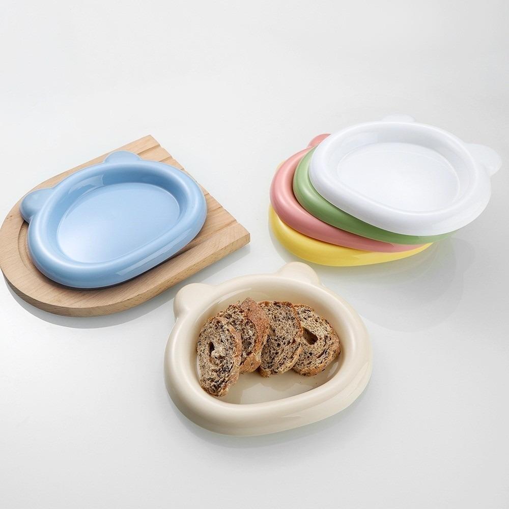 Pastry Plate Cat Bowls Little Bear Kitten Bowl Durable Pet Supplies  for Puppy Cat