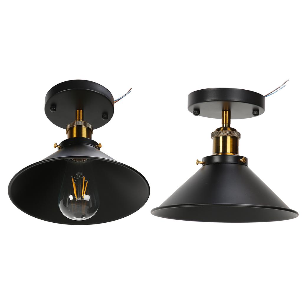 E27 Ceiling Light Industrial Black Wrought Iron Ceiling Lamp for Farm Kitchen Corridor 85?240V