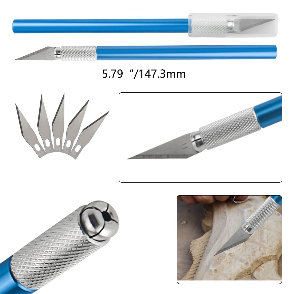 WMYCONGCONG Plastic Model Tool Set for Includes Knife Replacement Precision and Storage Perfect for Plastic Model Making and Kit, 9-Piece Beginners,