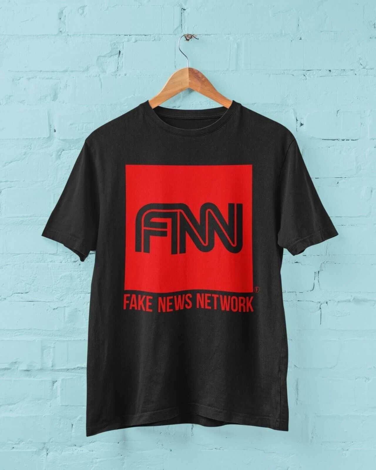 FAKE NEWS NETWORK Funny Parody T Shirt Trump Donald Network TV Conservative 2XL