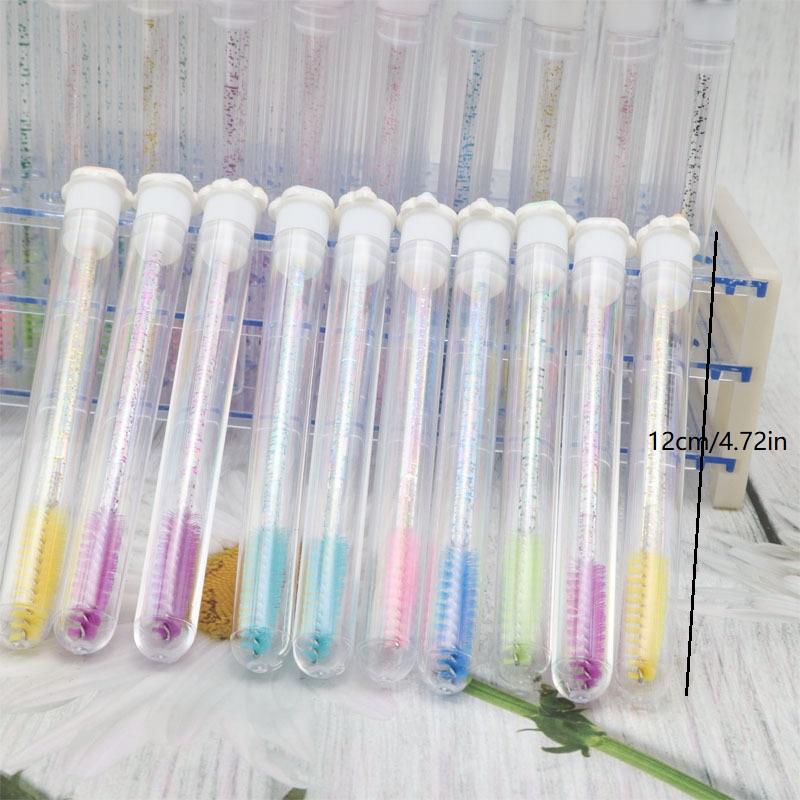 Cartoon Cat Paw Eyelash Brush Tube Disposable Mascara Wands Tube Reusable Lash Spoolies Brush Dustproof Cleaner Storage Tubes