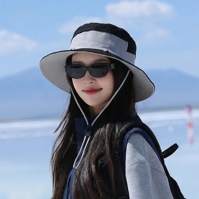 Summer Mens Outdoor Wide Brim Fishing Hat With Breathable Polyester Sun Protection For Casual Wear