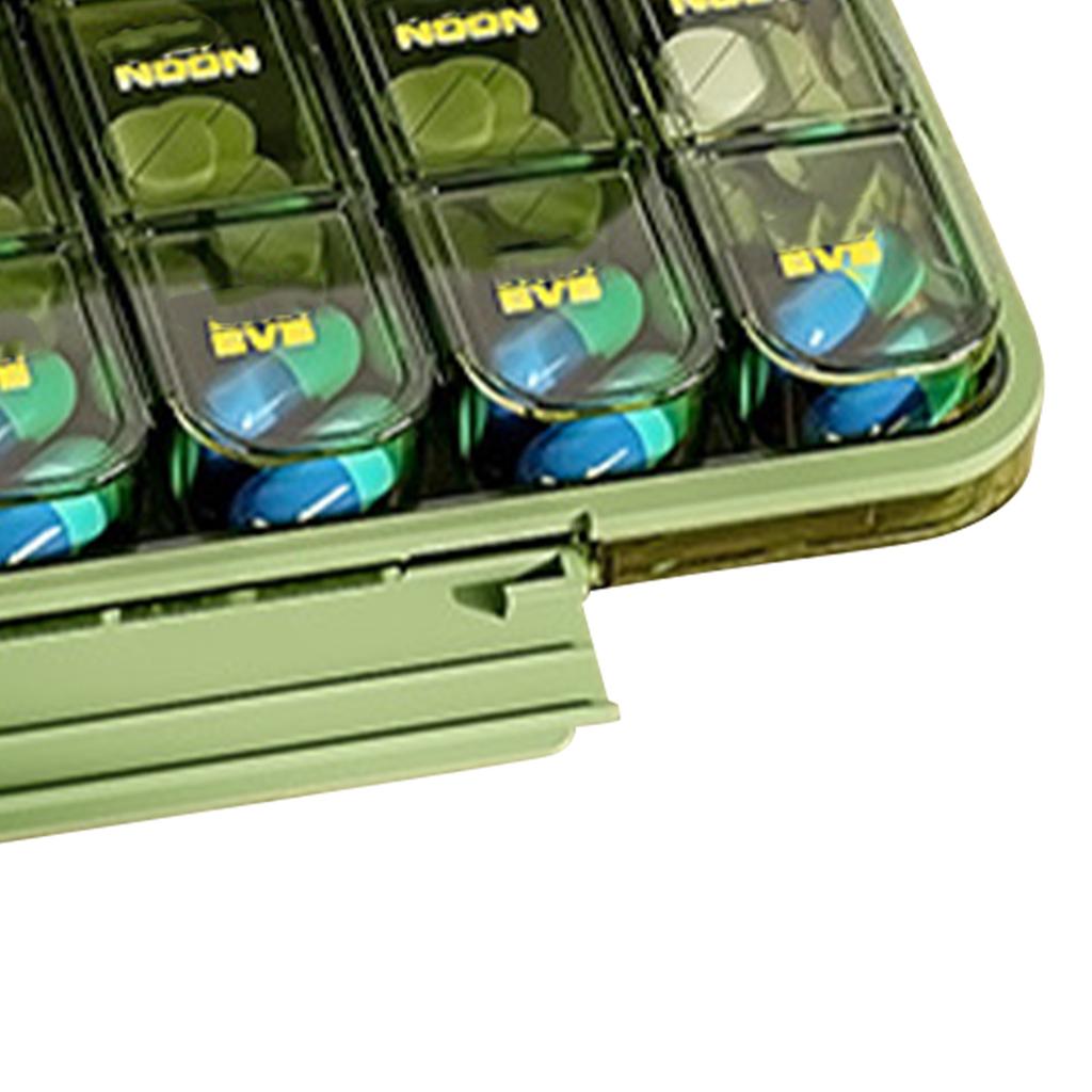 7 Day Tablet Box 3 Times A Day Airtight Multi Compartments Portable Medicine Organizer for Daily
