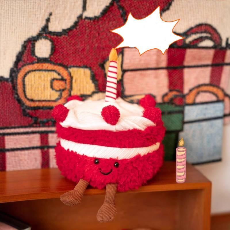 Cake Cartoon Strawberry Plush Toy Dolls Children Room Decoration Birthday Gifts