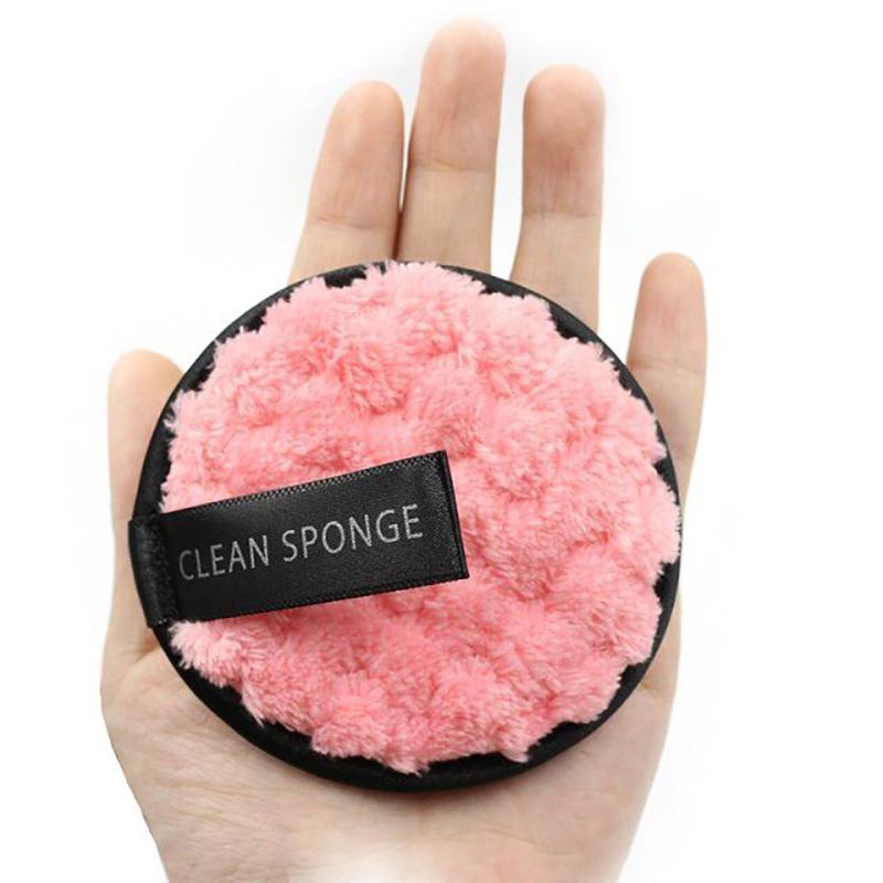 1PCS Round Double Sided Makeup Remover Sponge Flutter Face Wash Cleaning Cotton Flapping Reusable Wet Sponge Puff Soft Natural