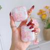 Pink Lily Flowers Headphones Case For AirPods 4th 1 2 3 With White Flower Protective Shell Soft Case For AirPods Pro 2 Cover