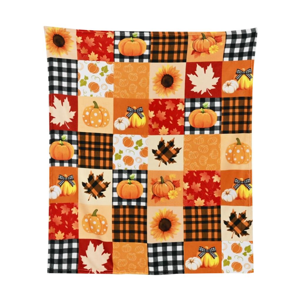 Soft Throw Blanket for Fall Halloween Thanksgiving, Cozy Decorative Plush 70 Cm