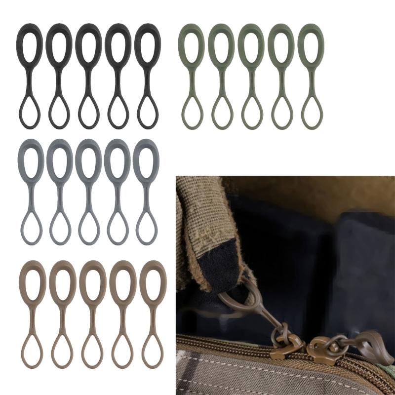 5pack Replacement Zippers Tabs Cord Zippers Pull Tabs Zippers Pull Pullers for Luggage Backpacks Jackets Handbags