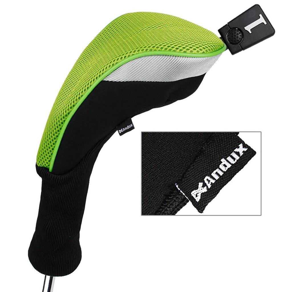 Andux Golf Club Headcovers, Set of 4, for Wood Drivers, 460cc, MT/MG30 (Green)