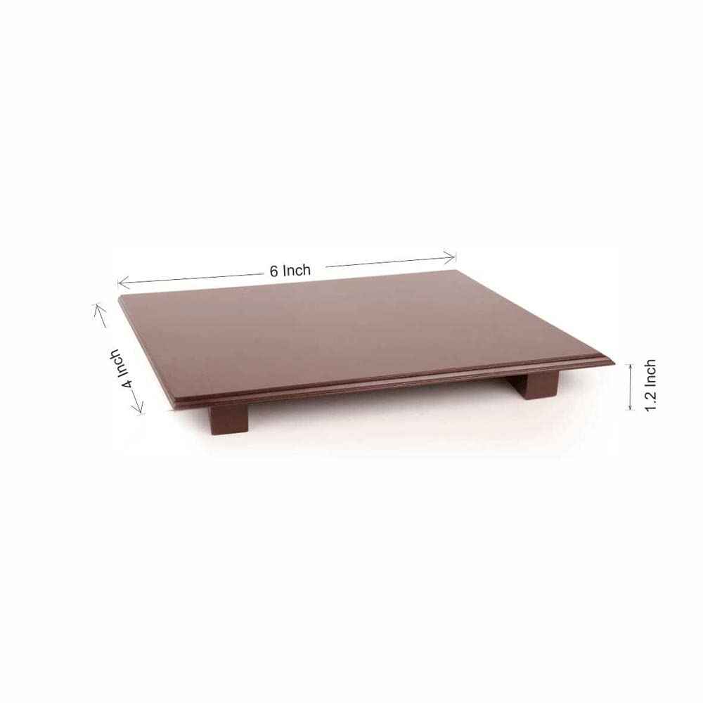 Soulveda Kraftz Handgefertigtes Holz Puja Peeta Kombipack Großer & Kleiner Hocker für Götzen und Feste