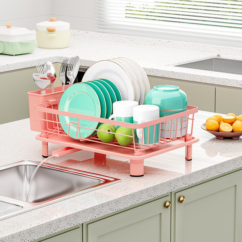 Portapiatti da Cucina con Scolapiatti per Piano di Lavoro Utensili Piatti Bacchette Ciotole Cucchiaio Portacucchiaio Scolapiatti F6h7