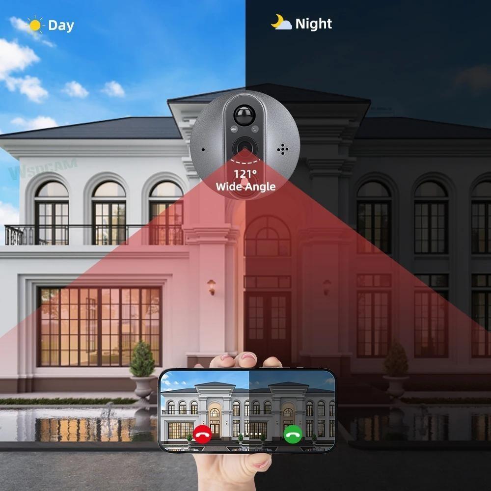 2025 NEW Tuya WiFi Door Bell Camera 4.3 Inch Wireless Doorbell For Home 2-way Audio Night Vision  Smart Home