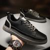 Fashion Men Fashion Designer Vulcanized Shoes 2024 Soft Sole Hollow Out Sports Shoes Genuine Leathe Trend Thick Sole Comfy Casual Shoes