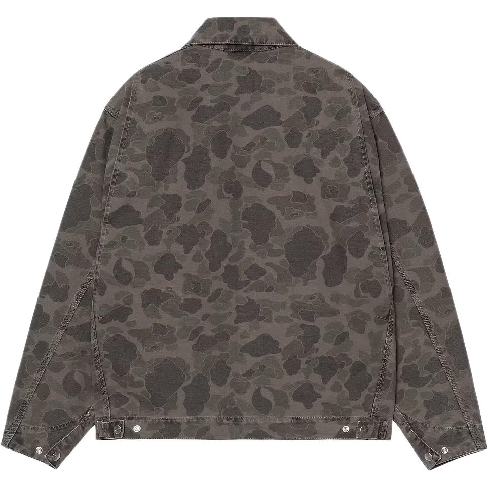Carhartt WIP FW25 Duck Detroit Jacket Classic Zipper Closure Square Label Long Sleeve Chest Pocket Casual Jacket Men jackets I034281-3EL-GD
