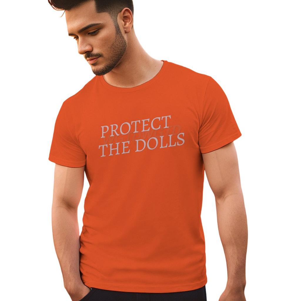 Protect The Dolls Print Tshirts Summer Short Sleeve Tee Shirts For Men Round Collar Hot Selling T Shirts Men Personalized Tops