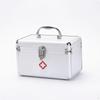 First Aid Box with Tray HardSided Medicine Storage Organizer Handle for