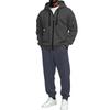 Men's Full Zip Hoodie Sweatshirt and Black Pants Sport Casual Two Piece Outfit Set