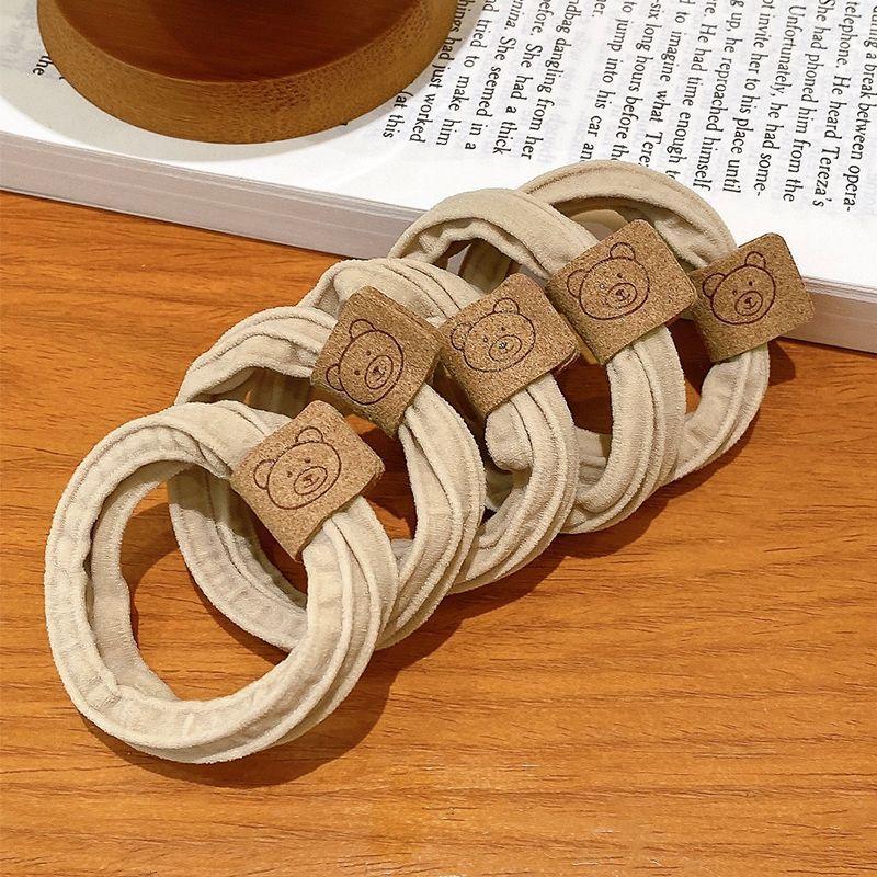5/10pcs/set Bear Thick Stripe Simple High Elastic Hair Bands For Women Girls Hair Tie Scrunchie Rubber Bands Hair Accessories