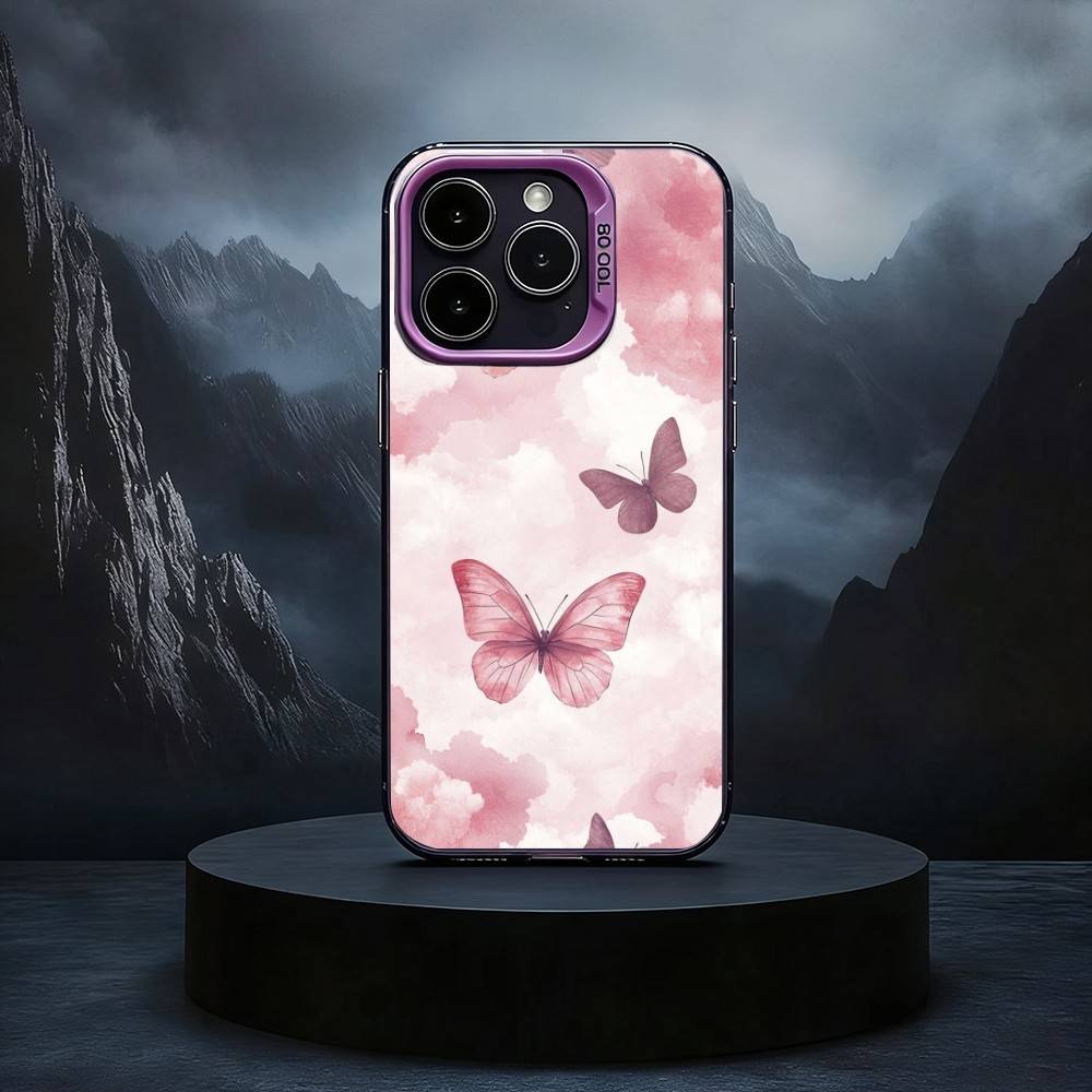 

P-Painting B-Butterfly Phone Case For iPhone17,16,15,14,13,12,11 Plus,Pro Max Black Candy silver phone case iPhoneXSMAX