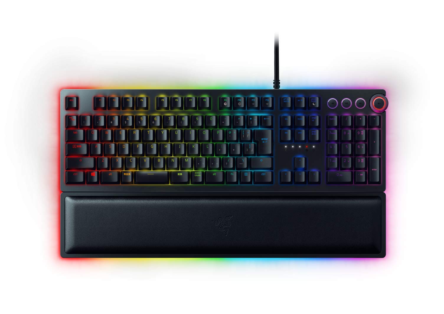 

Razer Huntsman Elite JP Linear Optical Switch Gaming Keyboard Japanese JP Layout Actuation Linear Touch Wrist Rest Chroma Authorized Dealer - чорний