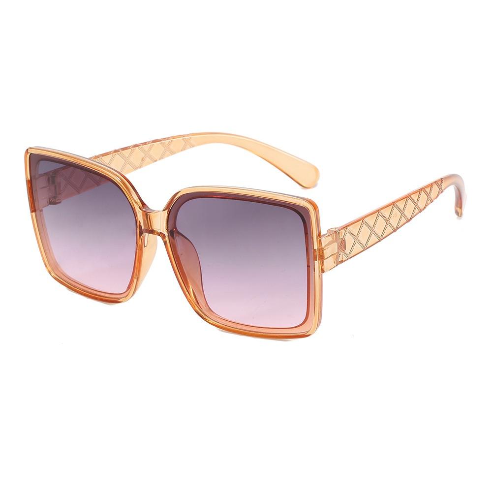 JYL TS Sunglasses Square Grid UV Street Style/WF1203 B-970 вистерия