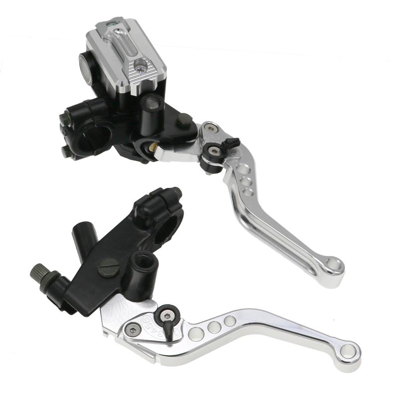 LMoDri 1 Pair Universal Motorcycle 7/8" 22mm Brake Master Cylinder Clutch Reservoir