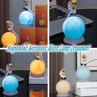 New Suspended Astronaut Ornament Lunar Lamp Cute Little Gift Children Housewarming Light Night Suitable Decoration N7g1