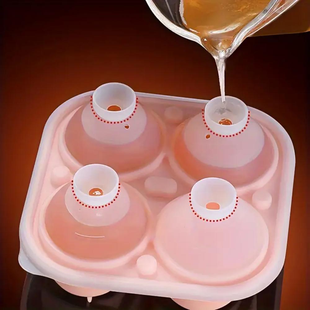 1 piece rose silicone ice cube tray mold - food-grade reusable ice cube tray, flower-shaped ice cubes, easy-to-remove design