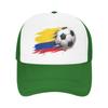 Netz-Sonnenhut Kolumbien Kolumbien Flagge Frühling Trucker-Kappe Für Paar Frauen yk Retro Sonnenschutz K-Pop Rock Baseballkappe