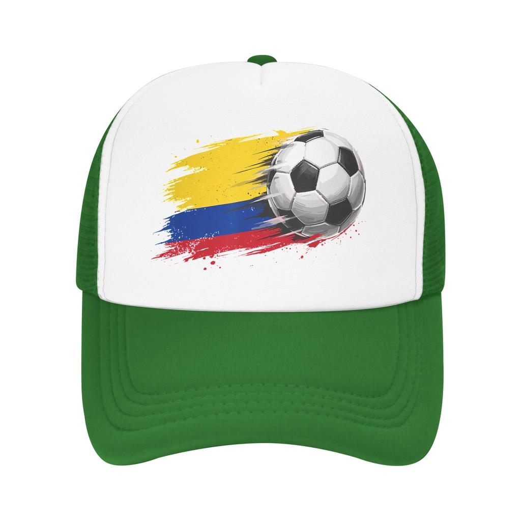 Netz-Sonnenhut Kolumbien Kolumbien Flagge Frühling Trucker-Kappe Für Paar Frauen yk Retro Sonnenschutz K-Pop Rock Baseballkappe