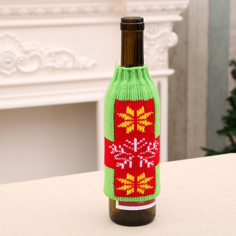 High-Quality Knitted Christmas Beer Bottle Cover