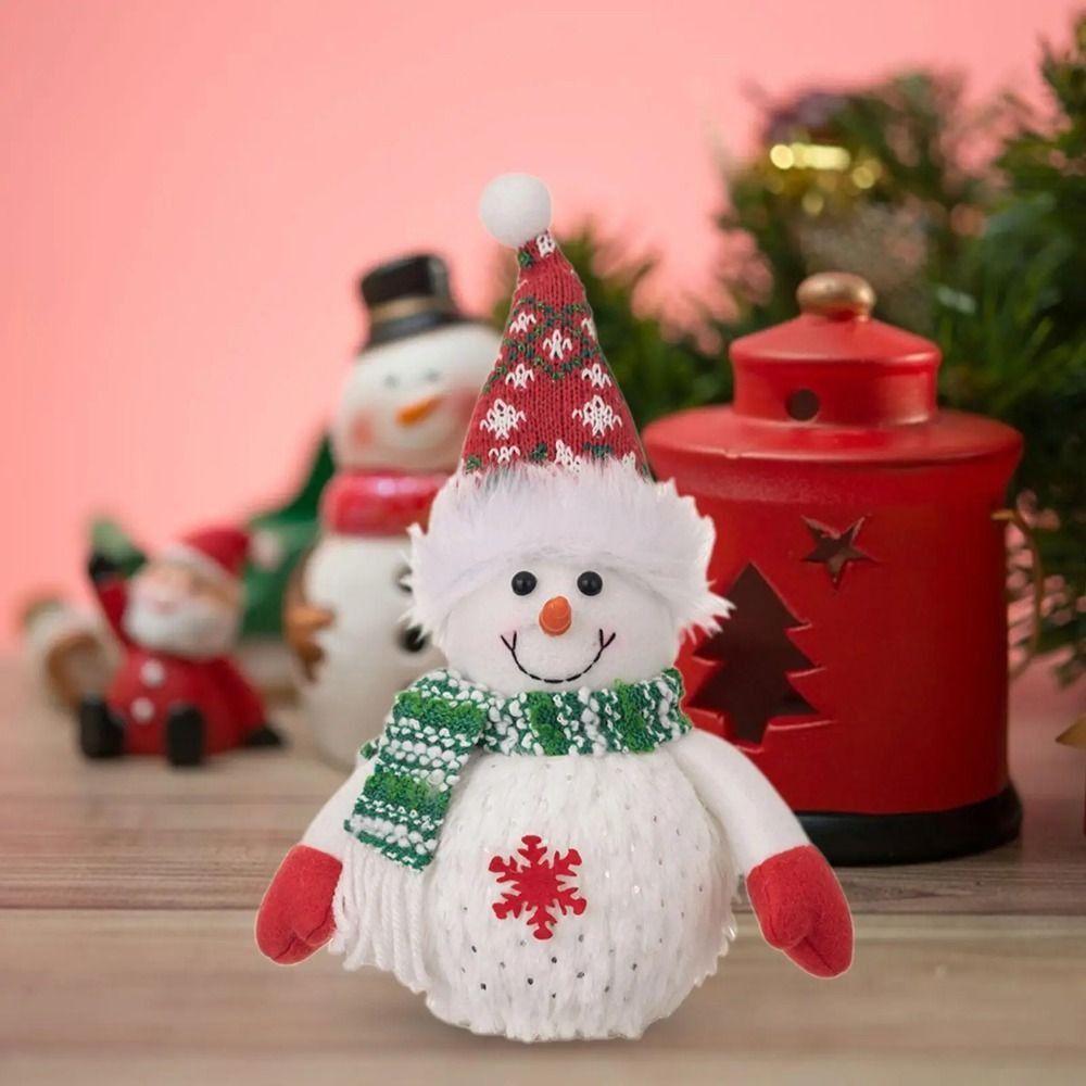 Exquisite Christmas Snowman Doll Toys Cartoon Christmas Decoration Plush Toy  Xmas Home Decor