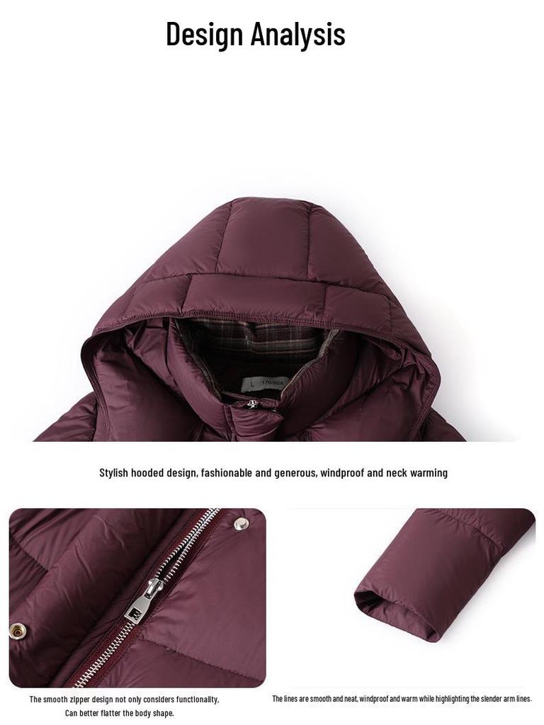 2025 Winter Short Down Jacket for Women - Petite Fashion Warm Puffer with White Duck Down