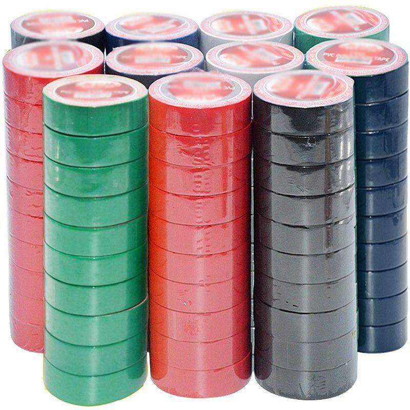 10 Rolls PVC Waterproof Flame Retardant Electrical Tape - Strong Adhesion, Colored Insulating Tape for Electricians