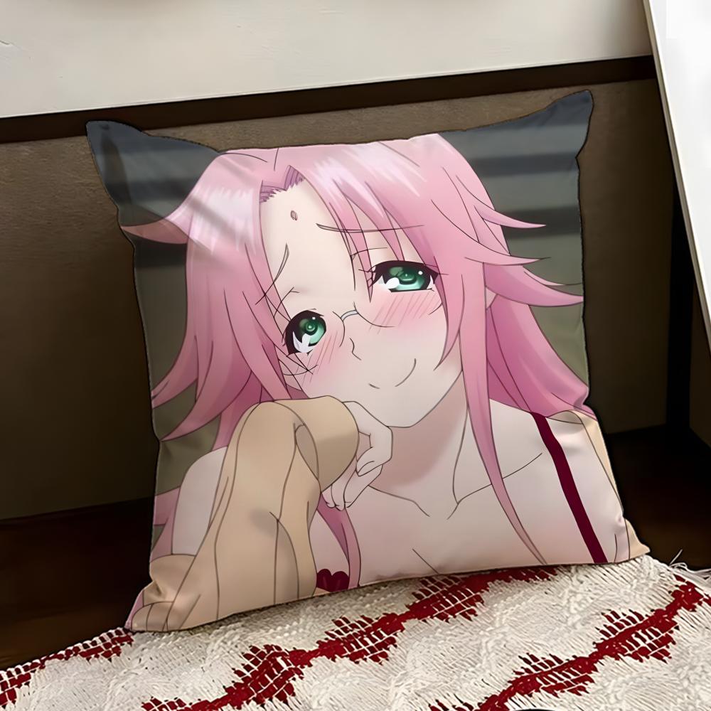 Anime YYuragisou No Yuunasan Cushion Cover Reversible Soft Durable Pillow Cover Home  Car MultiScene Use for Daily Comfort