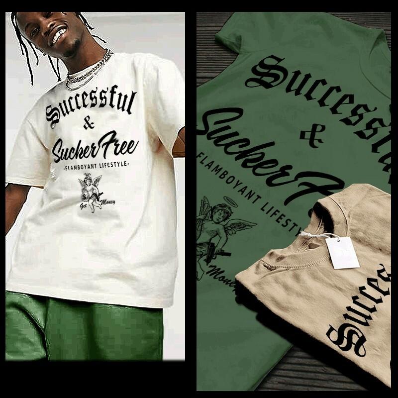 

Gangster T-Shirt Hip Hop Hustle Success Sucker free Dope Streetwear XL White Tee 3XL