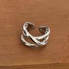Xiaomi 925 Sterling Silver Rings For Women Men Fine Jewelry Finger Adjustable Open Gold Cross Ring For Party Birthday Gift